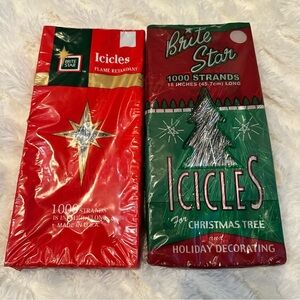 NEW Vintage Bright Star Silver Icicles Tinsel Christmas Made in Philadelphia USA